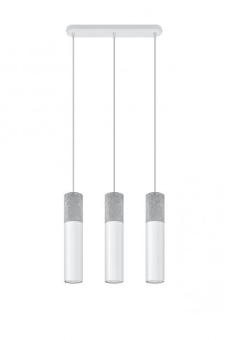Biała industrialna lampa wisząca nad stół - EX570 S0-R64