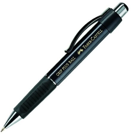 Faber Castell ball point Pen Grip Plus Ball, grafitu: M, kolor trzonu: łącznie z 3 wkładów, metaliczny czarny 140733