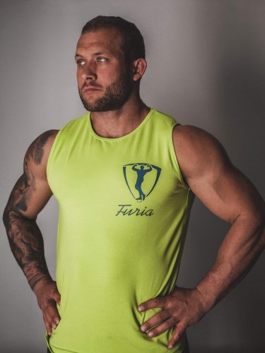 Furia Bokserka zieleń logo tarcza męska Furia