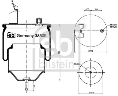 FEBI Mieszek, klimatyzacja FEBI 38509