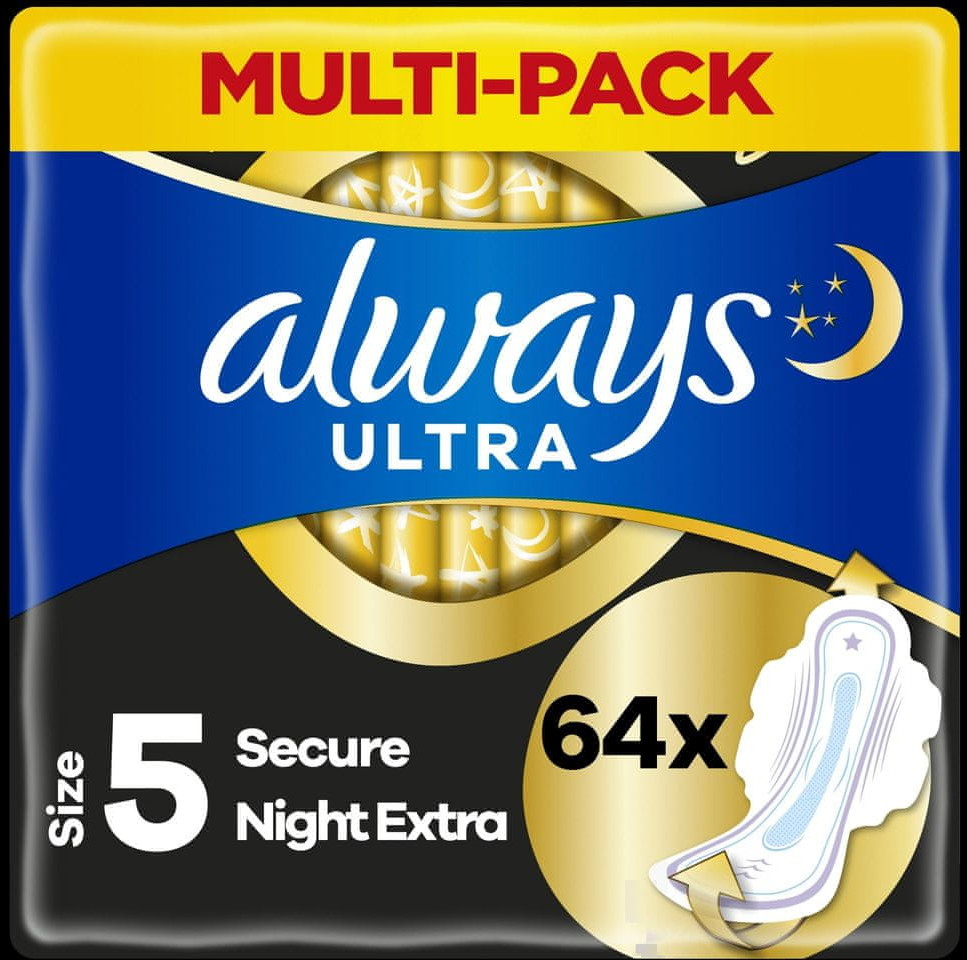 Always podpaski Ultra Secure Night Extra 64 szt