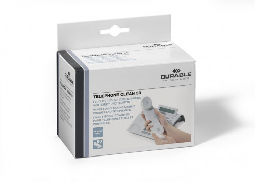 Durable Ściereczki Telephone Clean 50 sztuk 5785-02