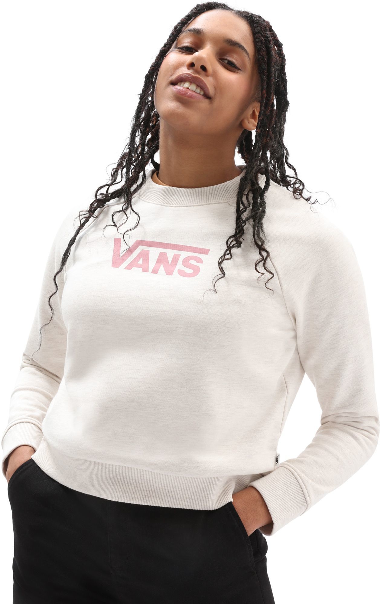 Vans bluza damska FLYING V FT BOXY CREW Oatmeal Heather/Mesa Rose