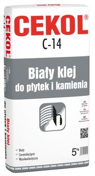 Cekol Bia$52429y klej do p$52430ytek i kamienia C-14