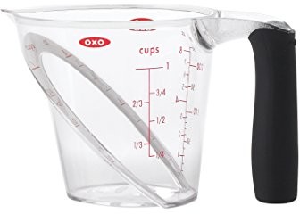 OXO - Good Grips OXO  Good Grips zagięte gniazda wtykowe ze skalowanym pojemnikiem, szkło, Multi/None, 1 Cup 70881
