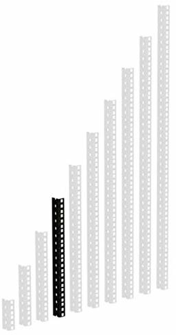 Adam Hall parts Otwory 61535b8 szyny stelaża, czarna tłoczona, 8 HE