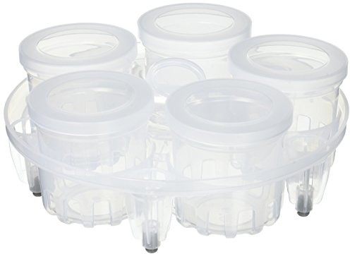 Instant Pot Instant pot druku sterylizacją ustabilizowanie Rack i urządzenie do wyrobu jogurtów Set, w komplecie z 5 kubek do wyrobu jogurtów, nadaje się do ponownego użytku. YOGURT-YCPSR