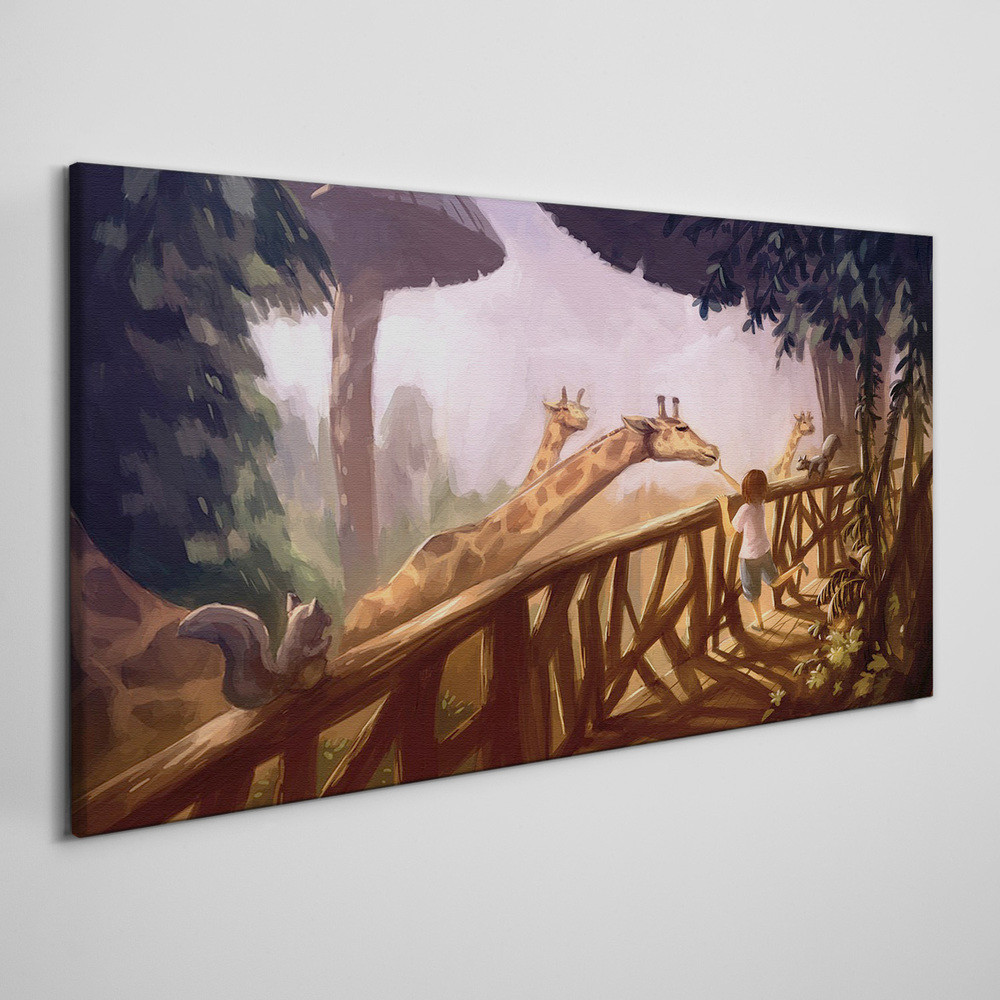 PL Coloray Obraz Canvas Abstrakcja Wiewiórka Żyrafa 120x60cm