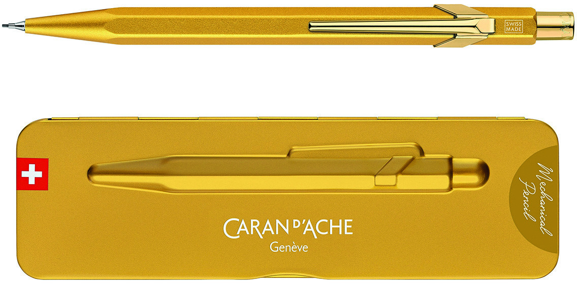 CARAN D'ACHE Ołówek automatyczny CARAN D'ACHE 844 0,7mm w pudełku żółte złoto OLP.052