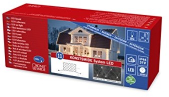 Konstsmide 4813  103 siatka świetlna LED Hightech system rozszerzenie//Na zewnątrz (IP44)/100 ciepłe białe diody/przezroczysty przewód 4813-103