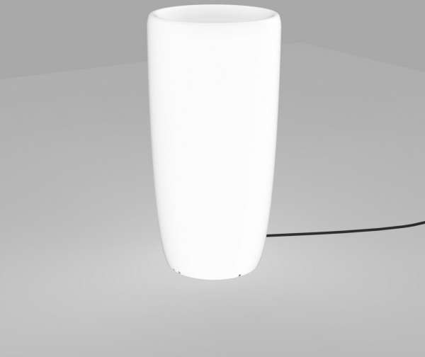 Nowodvorski Słupek LAMPA zewnętrzna FLOWERPOT 9712 stojąca OPRAWA do ogrodu donica podświetlana outdoor IP65 biała 9712