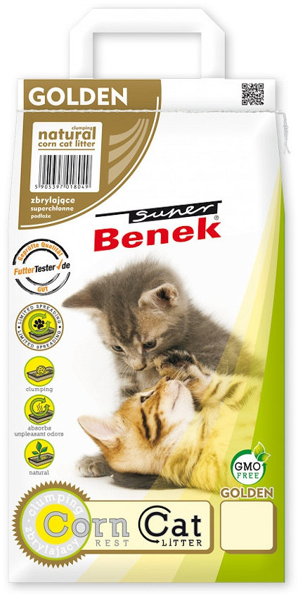 Benek Super Benek Żwirek kukurydziany Corn Cat Golden dla kota poj 25l