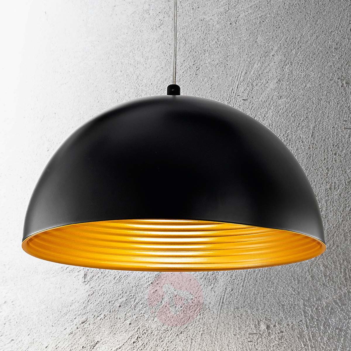 Fabas Luce Dwukolorowa lampa wisząca Dingle czarno-złota