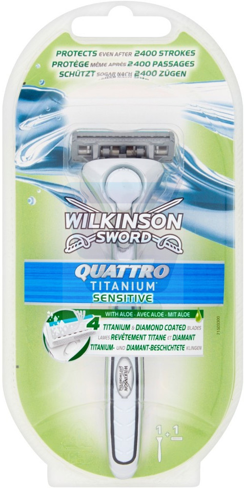 Wilkinson Sword Maszynka do golenia Quattro Titanium Sensitive 1 szt.