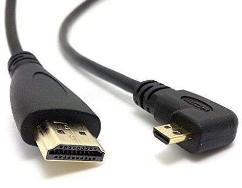System-S Micro HDMI na standard HDMI wtyczka kątowa adapter kablowy