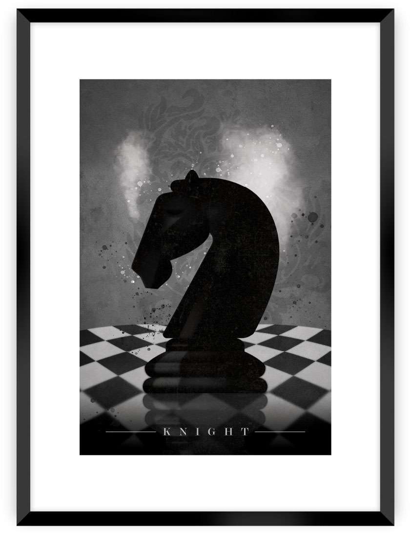 Dekoria Plakat Chess III 40 x 50 cm Ramka Czarna 221C-000-58