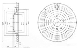 Delphi Tarcza hamulcowa BG3991