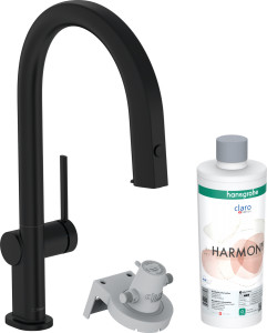 Hansgrohe 76800670 Aqittura M91 FilterSystem 210 wyciągana wylewka 1jet sBox zestaw startowy czarny matowy