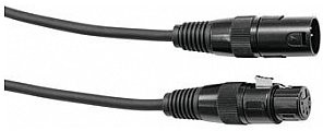 EUROLITE DMX cable XLR 5pin 1m bk, przewód DMX 30227860