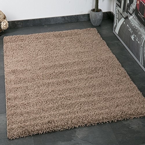 VIMODA Dywan Prime Shaggy kolorowy, wysokie, długie włosie, nowoczesny design, do salonu, sypialni, , wymiary: 150 cm kwadratowy prime1000_nougat_7-14