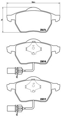 BREMBO Zestaw klocków hamulcowych, hamulce tarczowe P 85 085
