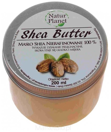 Natur Planet Nierafinowane Masło Shea do ciała 200ml