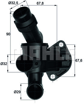 MAHLE TERMOSTAT MAHLE TI787 AUDI A4 A6 2,0TFSI 04-11/SEAT 2,0TFSI 09 MAHLE TI 7 87