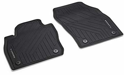 Volkswagen 2GM06150282V gumowe dywaniki na każdą pogodę, 2 x przednie dywaniki gumowe, z napisem T-Cross