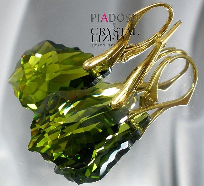 Swarovski piękne kolczyki ZŁOTE SREBRO 22OL