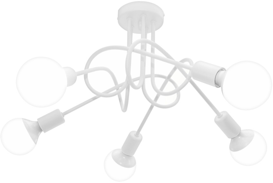 Helam Lampa sufitowa OXFORD 5xE27/60W/230V biały