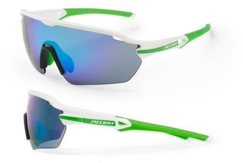 Accent Okulary Reflex biało-zielone, 2 pary soczewek