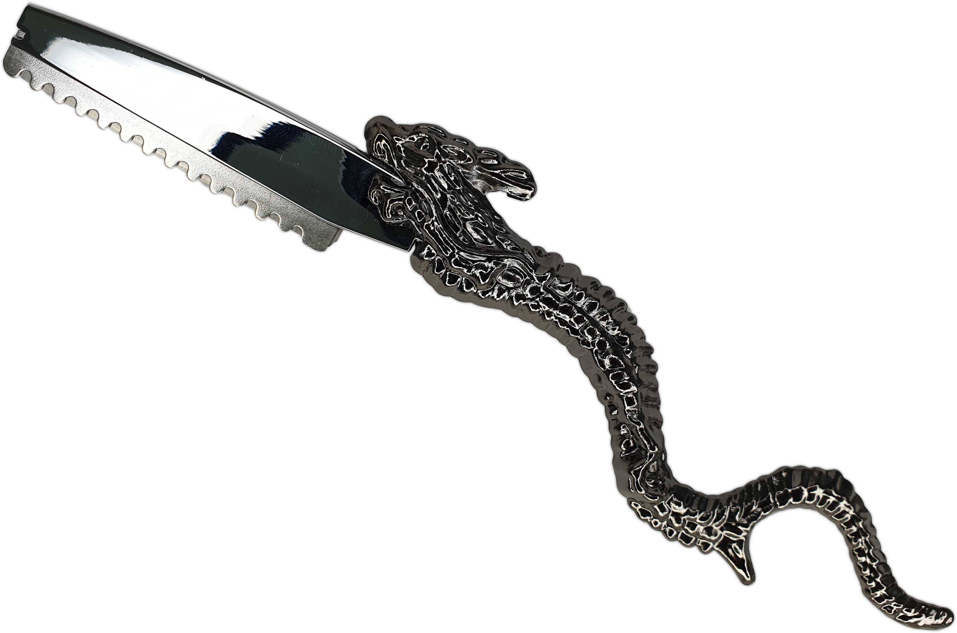 Gepard Profesjonalna Brzytwa Razor Barberski W Stylu Smoka Srebrny I-84-SILVER