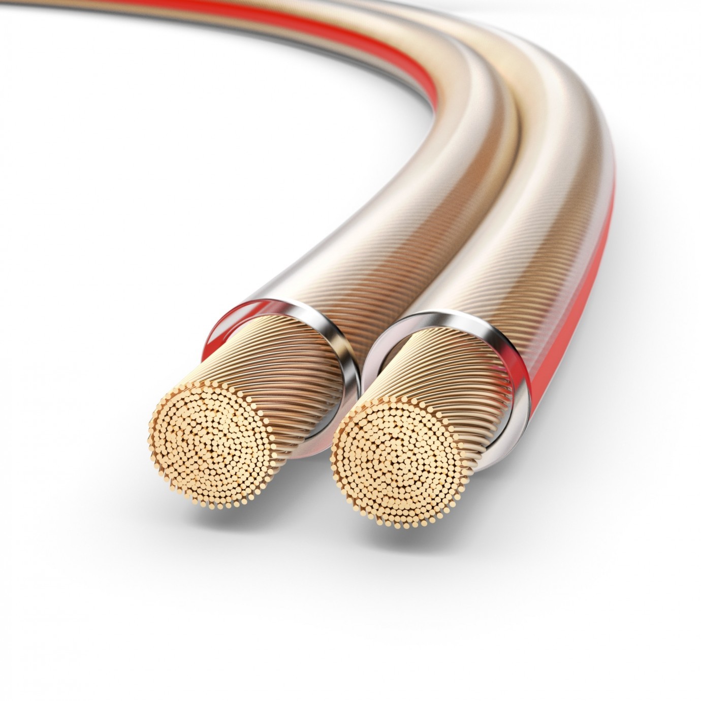 PureLink kabel głośnikowy OFC 2x2,50mm 0,20mm) przezroczysty wyposażony w 4 wtyczki bananowe 30m SE-SP060-030-SET8