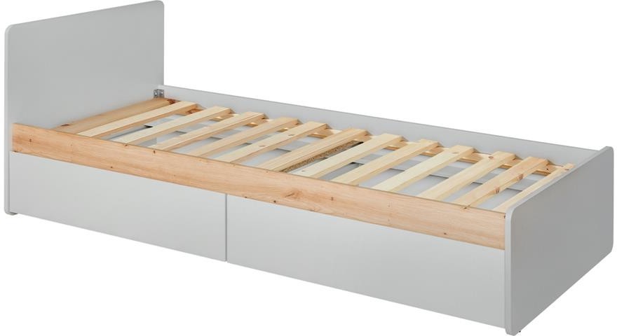 Łózko młodzieżowe Vivero 90x200 perła gray/dąb artisan mat