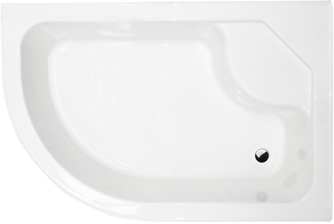 Durasan Global 80x120 asymetryczny z siedziskiem lewy