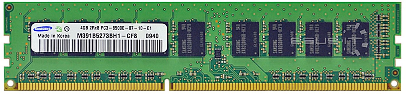 Samsung  RAM 1x 4GB ECC UNBUFFERED DDR3 1066MHz PC3-8500 UDIMM | M391B5273BH1-CF8 127541275412754
