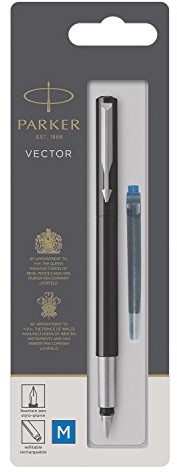 Parker s0880981 Vector fountain Pen, czarny PA03123