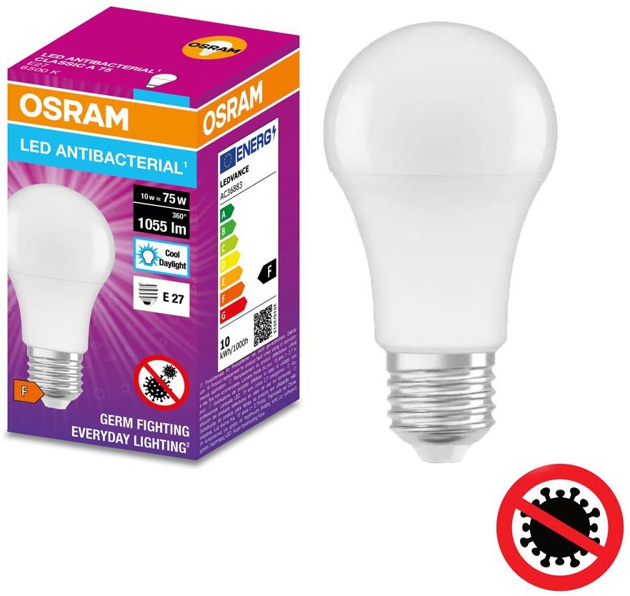 Osram LED Żarówka antybakteryjna A75 E27/10W/230V 6500K -