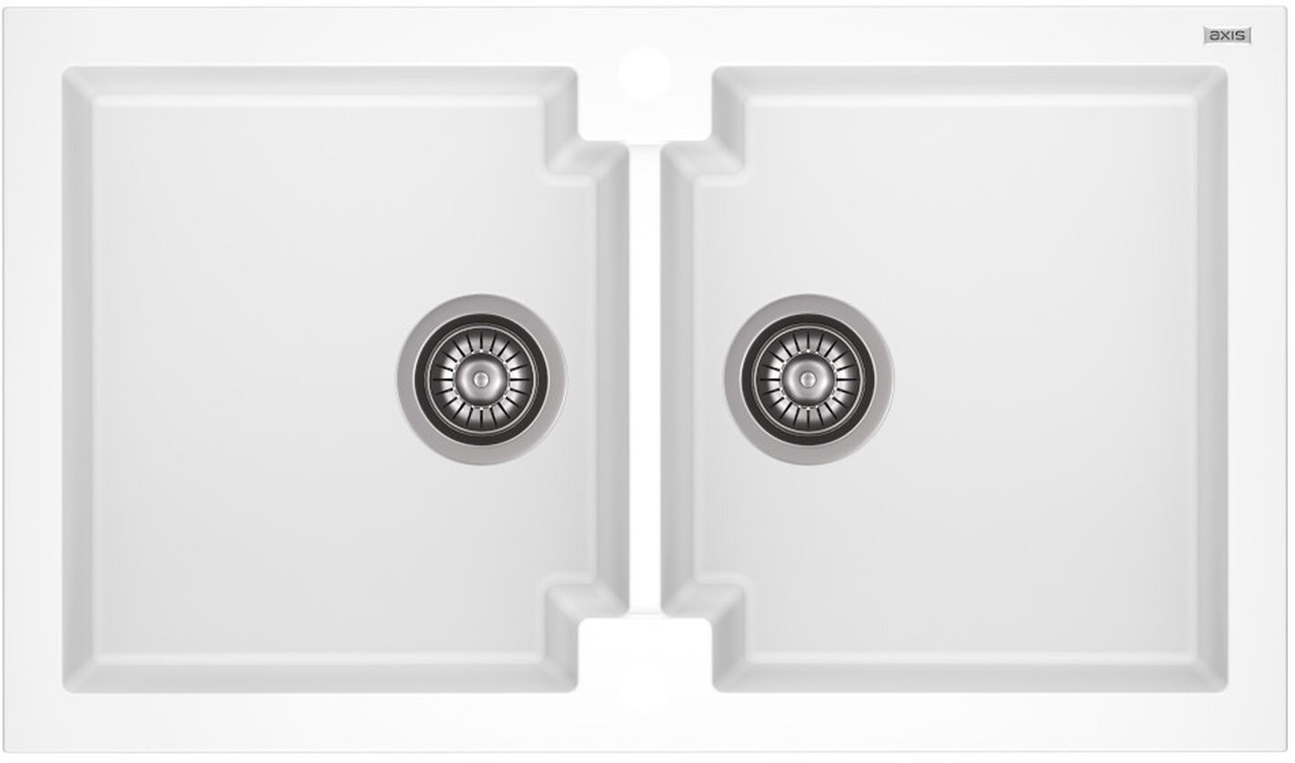 AXIS GROUP Zlew Honest 160 2-komorowy pure white