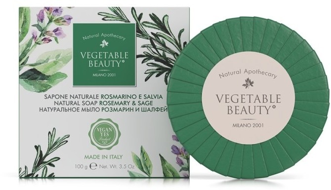 Vegetable Beauty Vegetable Beauty Rozmaryn I Szałwia Naturalne Mydło 100g