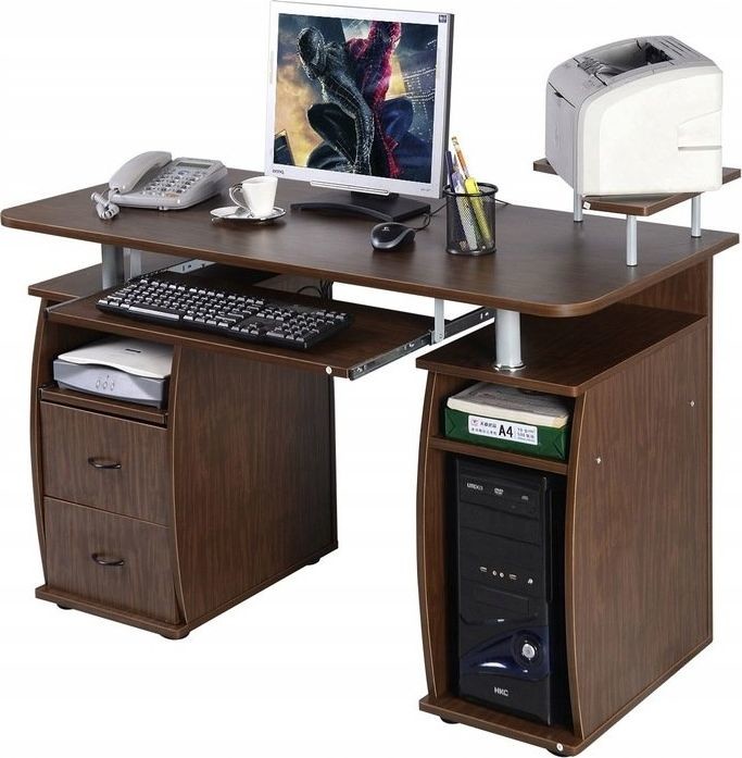 Costway Biurko  z nadstawką HW49511WT+ HW49511WT+
