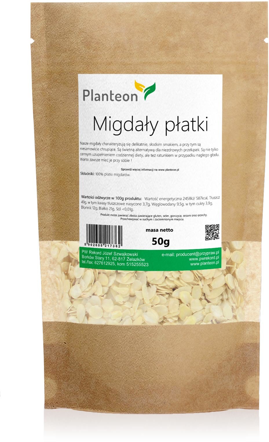 Planteon Migdały płatki 100g. 2-0089-01-2