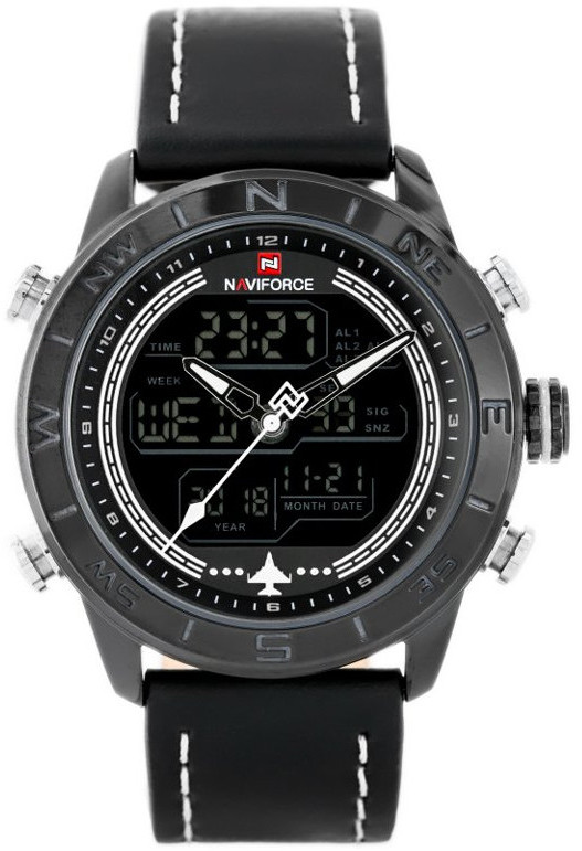 Naviforce ZEGAREK MĘSKI NF9144 (zn077a) - black/white + box