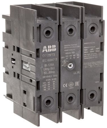 ABB Rozłącznik izolacyjny 3P 125A bez napędu do wbudowania OT125FT3 1SCA105060R1001