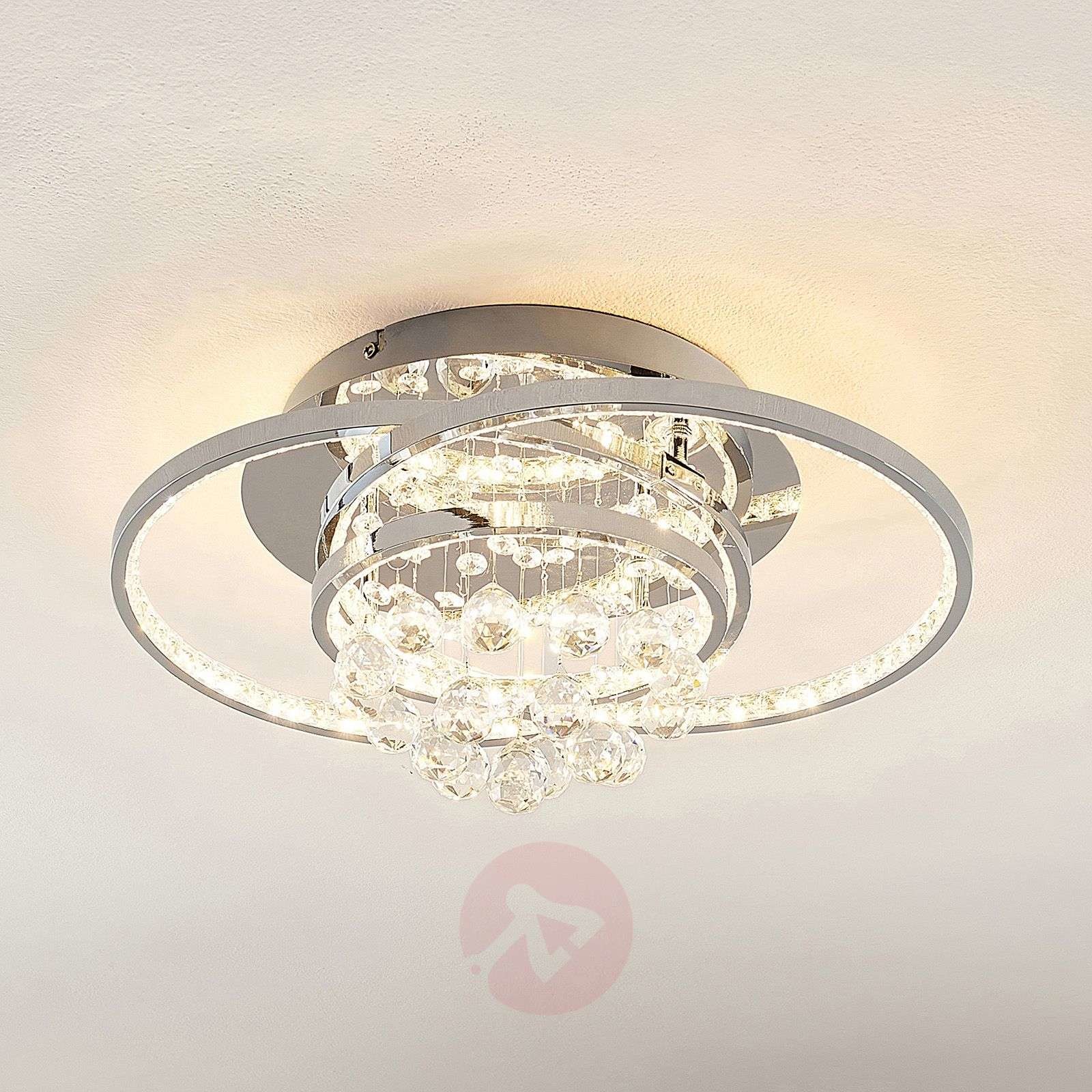 Lucande Lucande Keely lampa sufitowa LED kryształ, 44,5 cm
