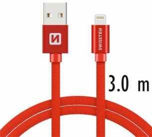Swissten przewód do transmisji danych TEXTILE USB LIGHTNING 3m CZERWONY 71527601 # Wpisz kod MDC5PL22 i uzyskaj dodatkowe 25 % rabatu na ten produkt promocja do 17.05.2020