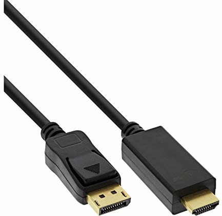 InLine 17184I DisplayPort do HDMI konwerter kabel, 4 K/60 Hz, czarny, 1,5 m