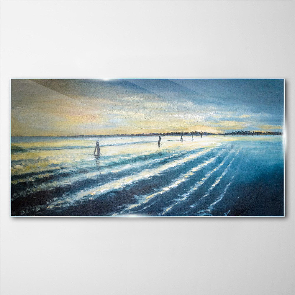 PL Coloray Obraz na Szkle morze niebo 100x50cm