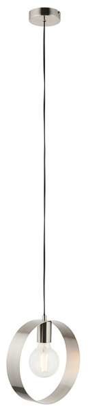 Endon LAMPA wisząca HOOP 90454 Endon metalowa OPRAWA okrągły ZWIS modernistyczny nikiel 90454