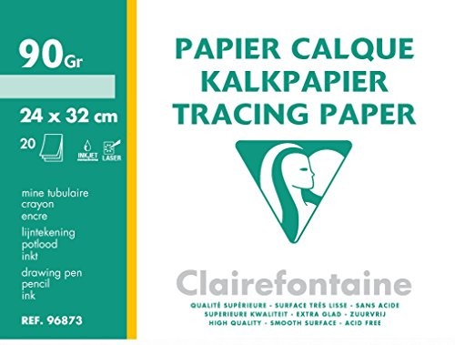 Clairefontaine 93950 °C przezroczysty Pack, 50 arkuszy papieru, 50 x 65 cm, opakowanie 90/95 G, przezroczysty 96873C